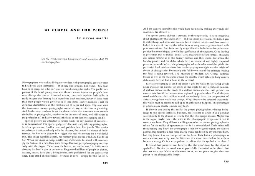 Of People And For People