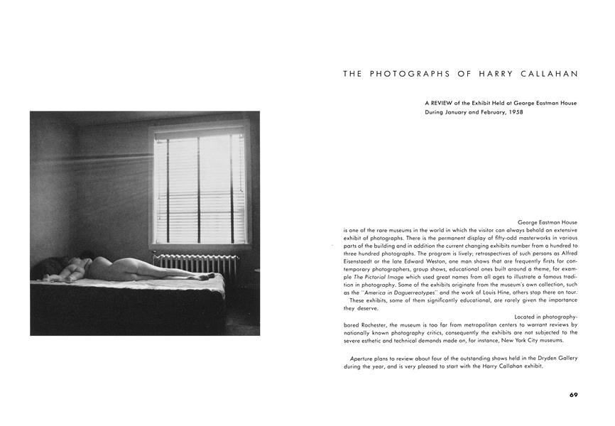 The Photographs Of Harry Callahan