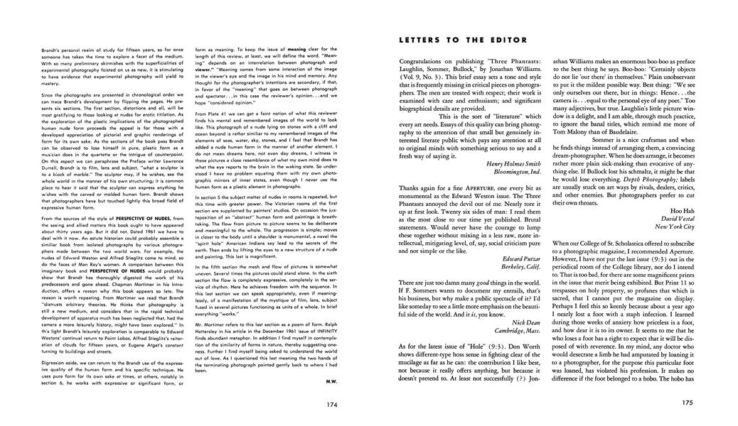 Letters To The Editor