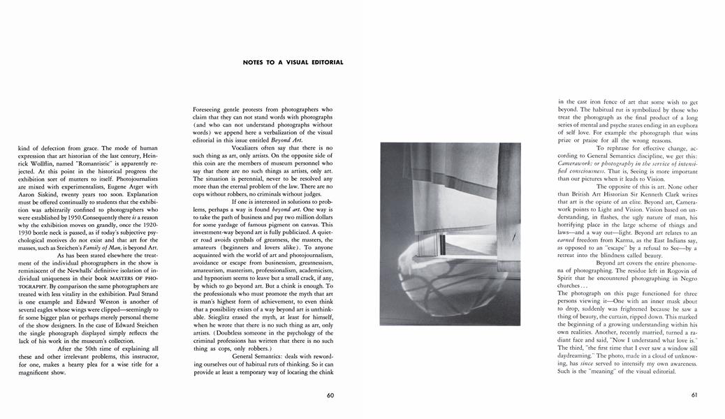 Notes To A Visual Editorial