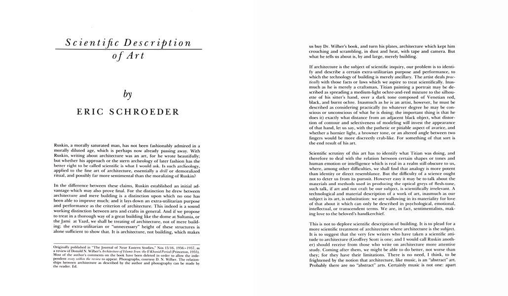 Scientific Description Of Art