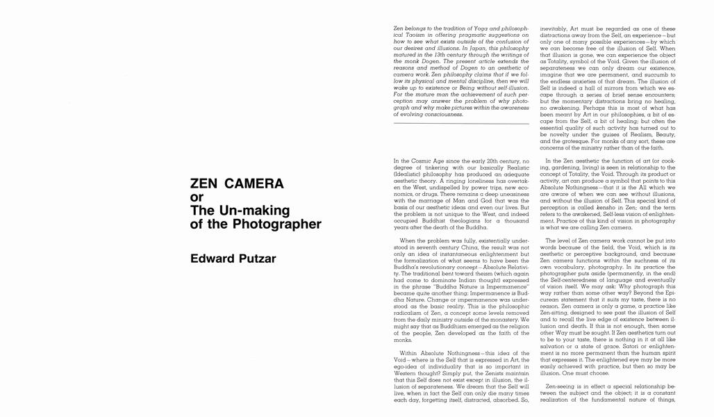 Zen Camera Or The Un-Making Of The Photographer