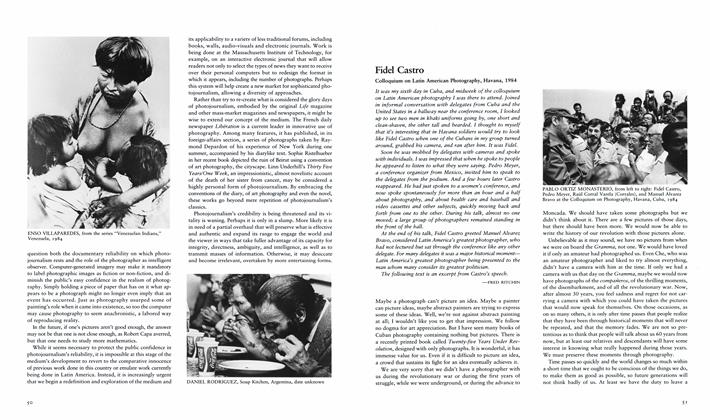 Fidel Castro: Colloquium On Latin American Photography, Havana, 1984