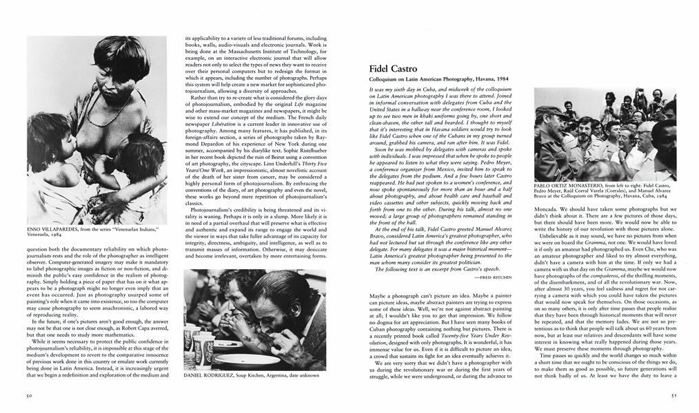 Fidel Castro: Colloquium On Latin American Photography, Havana, 1984