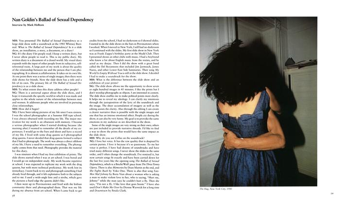 Nan Goldin's Ballad Of Sexual Dependency