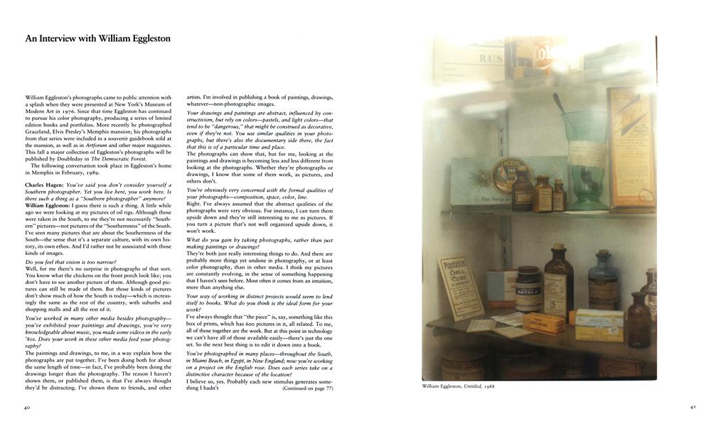 An Interview With William Eggleston