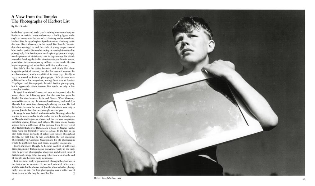 A View From The Temple: The Photographs Of Herbert List