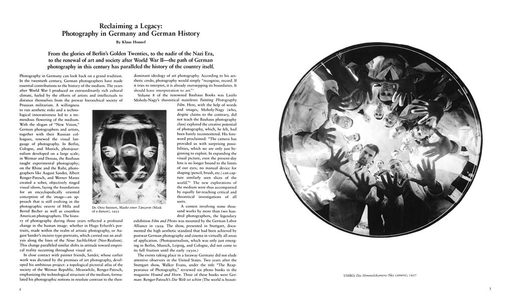 Reclaiming A Legacy: Photography In Germany And German History