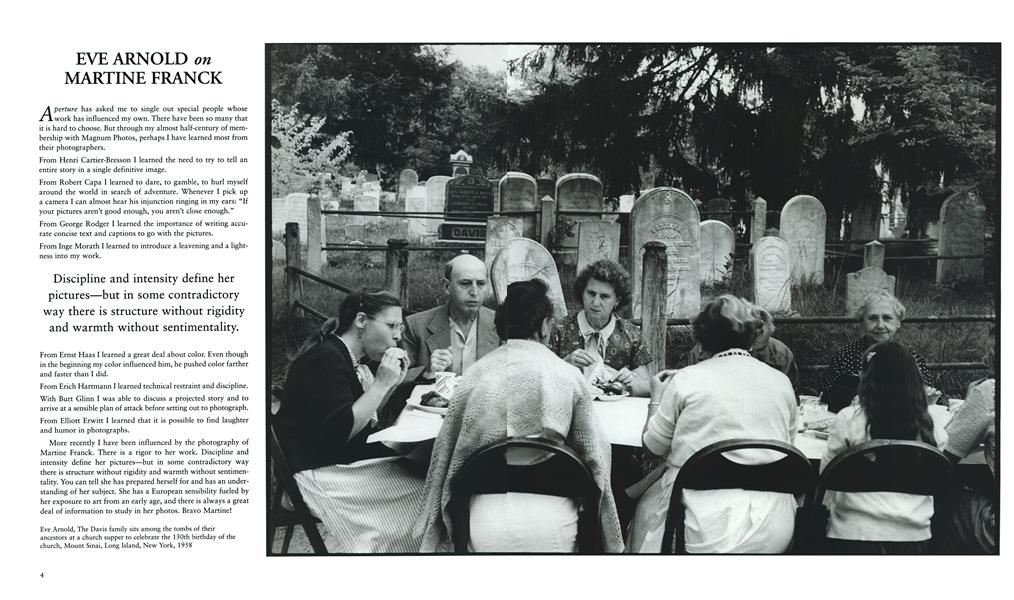 Eve Arnold On Martine Franck