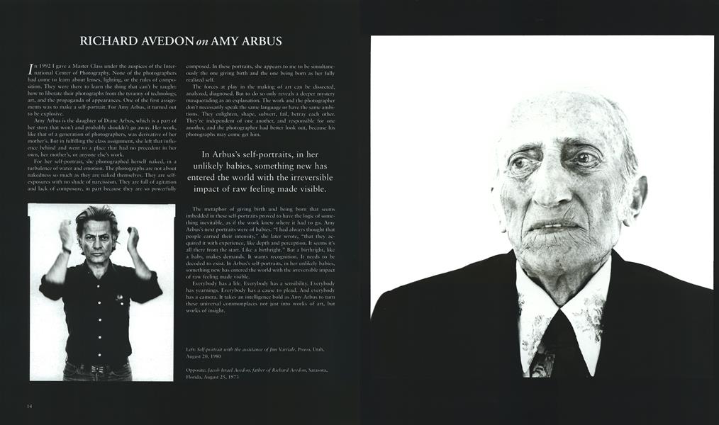 Richard Avedon On Amy Arbus