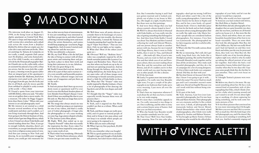 ♀ Madonna With ♂ Vince Aletti
