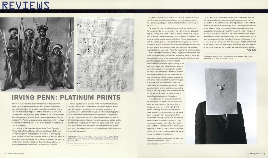 Irving Penn: Platinum Prints