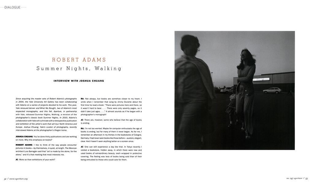 Robert Adams Summer Nights, Walking