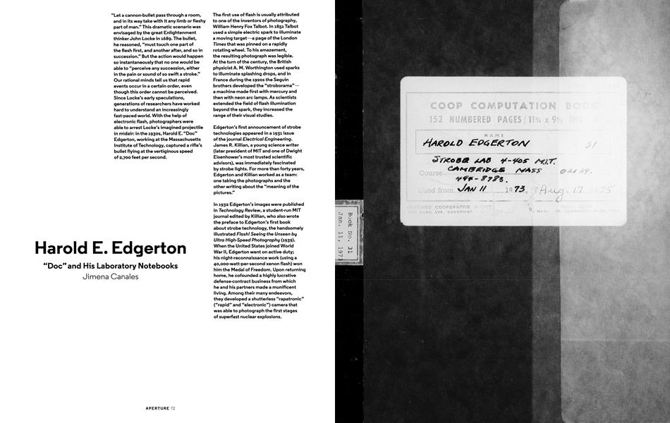 Harold E. Edgerton "Doc" And His Laboratory Notebooks
